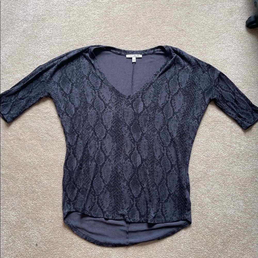 Fun flowy reptile print top